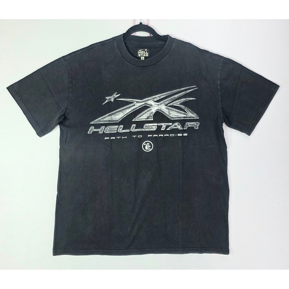 Hellstar Capsule 10 Path to Paradise T Shirt XL Washed Black Double Sided NWT